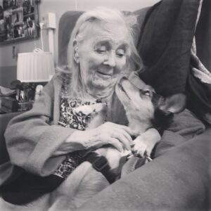 Gran with dog